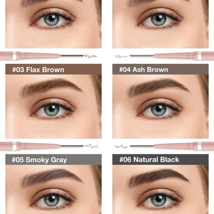 1PC 1.5mm Ultra Fine Double-Ended Eyebrow Pencil Waterproof Sweat-proof Long Lasting Professional Eye Makeup For Women