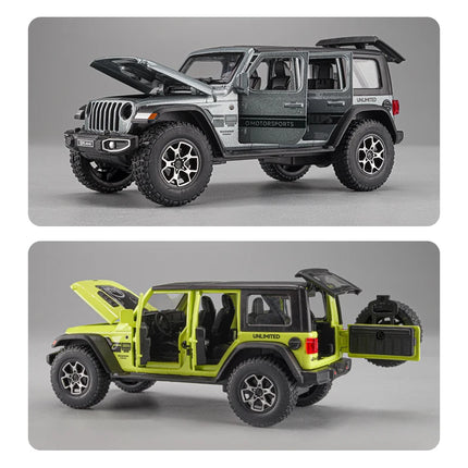1:32 Jeep Wrangler Rubicon Off-road car Alloy Model Car Toy Diecasts Metal Casting Sound and Light Car Toys For Children Vehicle