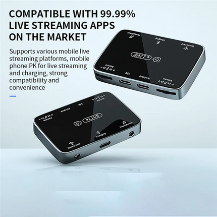 Excellent-2 In 1 Live Broadcast Sound Card Adapter Suitable For Lighting/Typec Universal Stereo Karaoke And Microphone Artifact