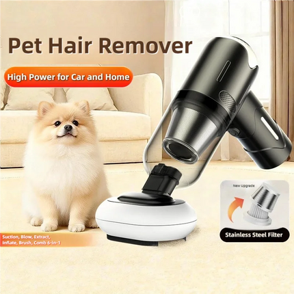 TINSOL 6-in-1 Pet Vacuum Cleaner 11000PA Car Vacuum Strong Suction Wireless Portable Home Pet Hair Dust Vacuum Cleaner