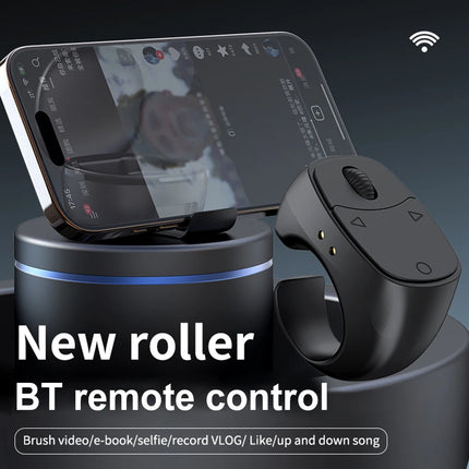 Multi-function Automatic Remote Control BT 5.3 Portable Selfie Browse Video Read E-books Fingertip Controller for Mobile Phone