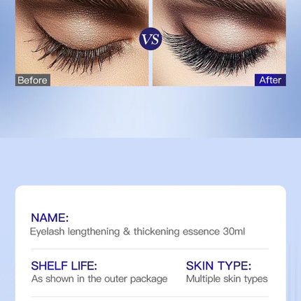 Double-action eyelash enhancement combo—lengthening mascara and thickening eyelash serum for dramatic, curled lashes.