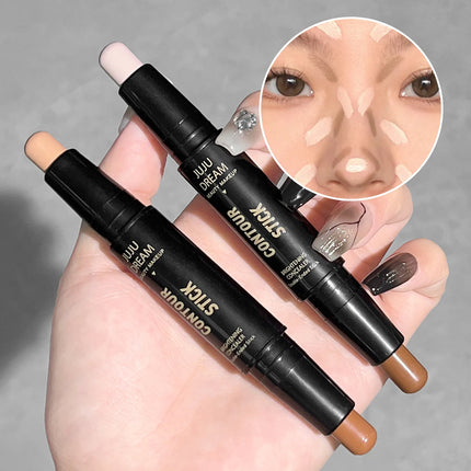 Double-ended Concealer Pen, Contour Stick Dual-purpose, Highlighter Stick, Nose Shadow Contouring Face, Covering Acne Marks