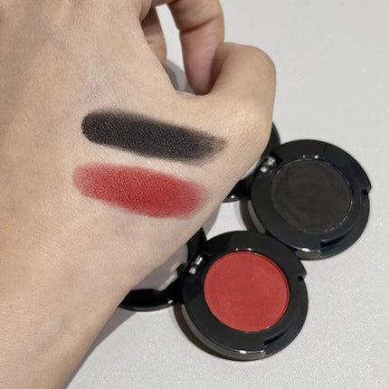 1Pc Blue Black Red Eyeshadow Palette Halloween Makeup Girl Smoky Punk Eye Shadow Palette Matte White Lying Silkworm Eye Cosmetic