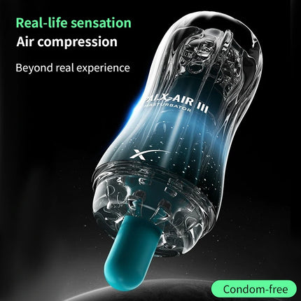 Male Masturbator Aircraft Cup Powerful Vacuum Sucking Transparent Soft Vagina Anal Pocket Pussy Penis Exercise Sex Toys Men 18+