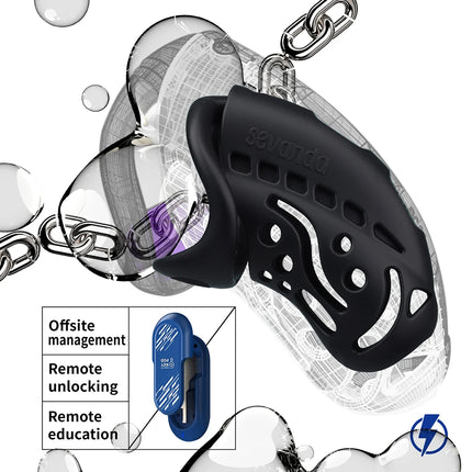 Intelligence Chastity Cage Men's Sm Conditioning Abstinence Plastic Penis Lock with Urethral Blockage Remote Control