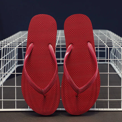 Flip Flops Trendy Summer Outerwear Fashionable Clip On Beach Slippers Anti Slip Couple'S Splint Slippers Leisure Convenience