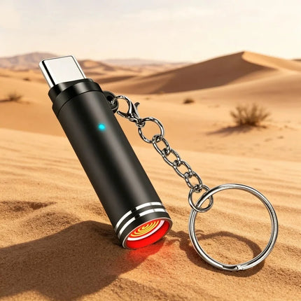 Mini Type C Mobile Phone Cigarette Lighter Air Blowing Smoking Cigarette Lighter Outdoor Safety USB C Lighter Adapter