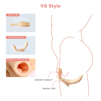 KUMIHO Fake Vagina Breast Form 2TH GEN Silicone Bodysuit D Cup Fake Boobs Silicon Body Transgender Crossdresser Cosplay Shemale