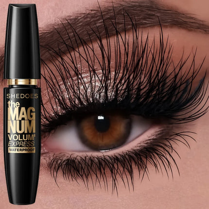 5D Black Waterproof Mascara Lengthens Eyelashes Extension Thick Silk Fiber Mascara Female Makeup Eye Cosmetics Tools for Gifts