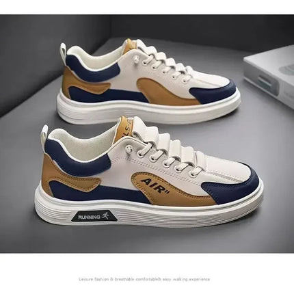 New Men's Shoes Leather Fashion Low-top Men's Casual Trendy Shoes Running Sports