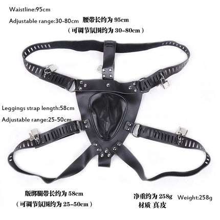 PU/Real Leather Sexy Panties BDSM Bondage  Restraints Penis Cock Cage Male Chastity Devices Belt Erotic Sexy Toys