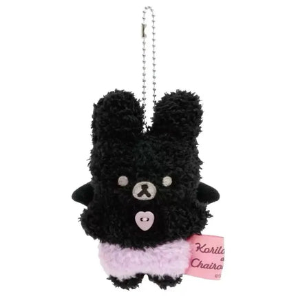 Kawaii Halloween Little Rilakkuma Plush Doll Keychains angel Pink bunny Devil relaxe Bear Sister Korilakkuma Bear Bag Pendant