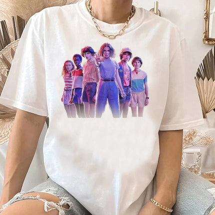 Hot Tv Movie T-shirt Women The Demogorgon T Shirt Short Sleeve Unisex Tops Tshirt Cannibal Flower Streetwear