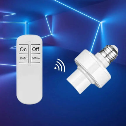 Wireless E27 Led Bulb Holder AC 110-240V Socket Lamp Base Adapter Converter with Remote Control ON/OFF Timmer for Light Bulb