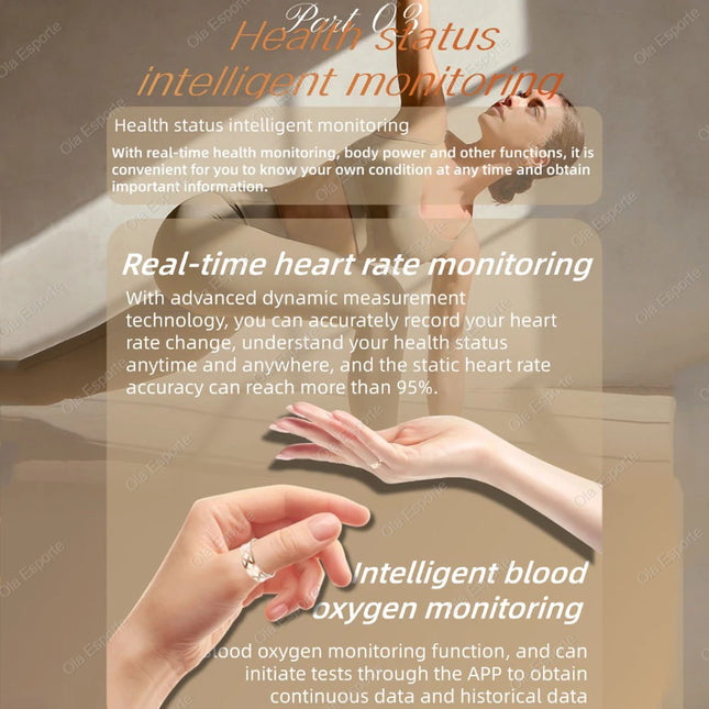 2026 New Smart Ring for Women: Heart Rate, Blood Oxygen, Blood Pressure, and Sleep Monitoring; Smart Ring for Men: Multi-Sport Modes