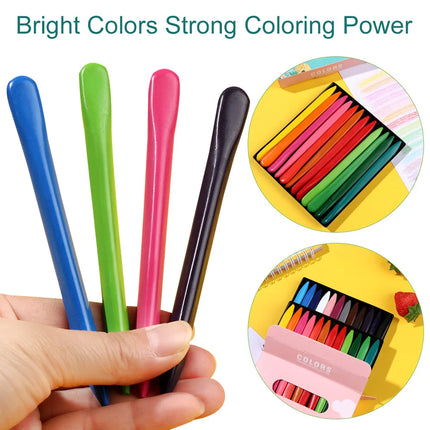 6/12/24/36 Colors Non Dirty Hand Washable Triangular Plastic Crayon Student Oil Painting Stick Early Childhood Education Tools