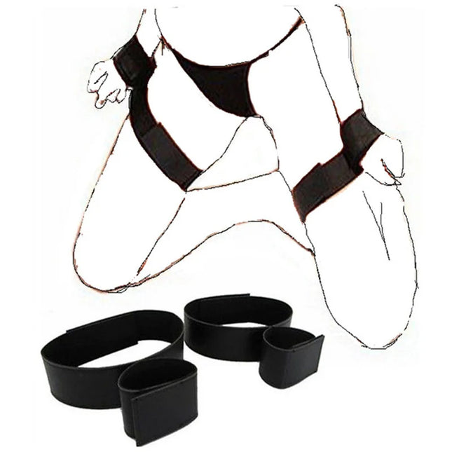 Adult BDSM Bed Erotic Products Women Couples Handcuffs Bandage Set SM Restraint Wrist And Ankle Cuff Sex Toys Harness Sex Swing
