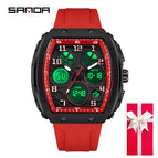 red with box