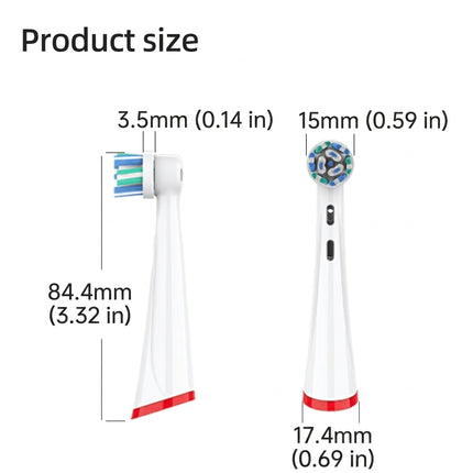 Replacement Brush Heads Compatible with OLB IO 2/3/4/5/6/7/7G/8/9/10 Electric Toothbrush, IO Series Toothbrush Head Refills
