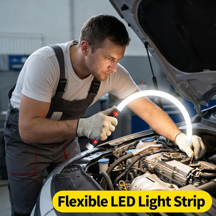 SCKDAY 360° Flexible LED Work Light 800LM Silicone Inspection Lamp Type-C Charging Bendable Flashlight for Tight Engine Space