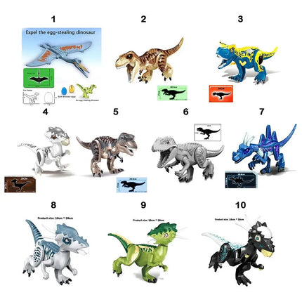 Mini Size Jurassic Dinosaur Building Brick Building Blocks Educational Design Mini T-Rex Building Toy Assemble Model