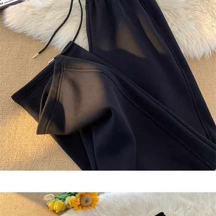 Heavy Duty Sweatpants for Men's Spring and Autumn 2025 New Trend Loose Straight Drawstring Casual Sports Pants