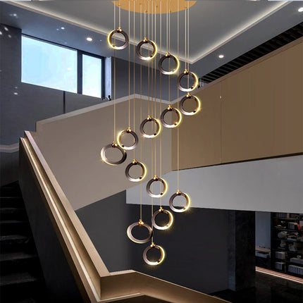 Modern home decoration crystal chandelier, stair Pendant lamp, living room Pendant lights, interior lighting