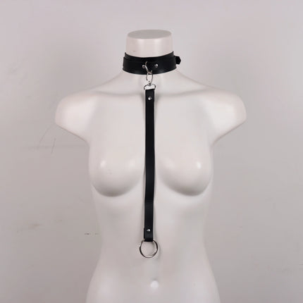 Pu Fetish Leather Choker Harness Women Goth Collar Leash For Girl jewelry Fashion Sexу Women's Lingiere Belt Exotic Accessories