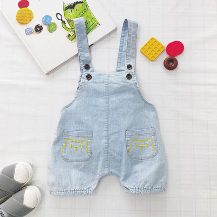 IENENS Summer Kids Baby Boys Jumper Pants Denim Shorts Jeans Overalls Toddler Infant Girl Playsuit Clothes Clothing Trousers