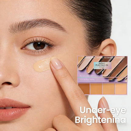 Zephoco Cream Concealer Palette Dark Circles Cover Matte Long Lasting Soft Skin Contouring Face Concealer Makeup Cosmetics 11g