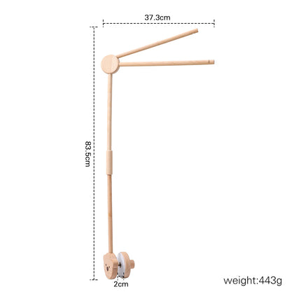 Baby Wooden Bedbell Bracket 0-12 Months Bed Bell Bracket Wooden Mobile Newborn Crochet Bed Bell Hanging Toys Newbaby Rattle Toys