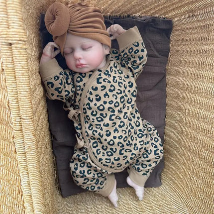 Autumn Clothes Leopard Rompers for Boys Girls Children's Clothes Newborns 0-3 Months Baby Spring Kids Monk Clothes(No Hats)