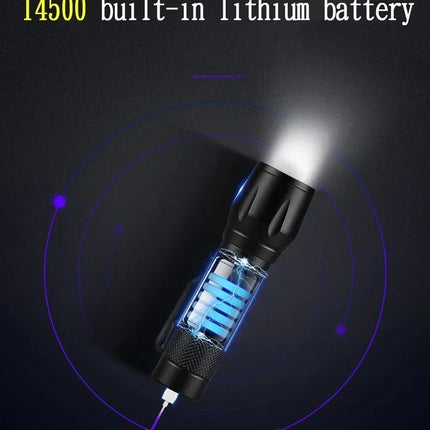 100000LM Super Bright Flashlight Rechargeable LED Torch Long Range Tactical Lamp for Outdoor Waterproof Camping Fishing Lantern