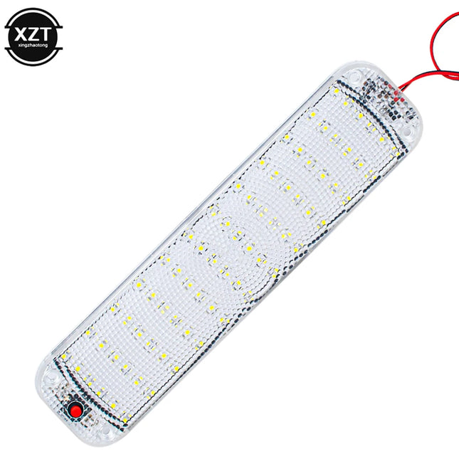 1pcs 72 LED Panel Light Car Interior Reading Lamp High Brightness Cabin Lights for Van Truck RV Boat Camper Lights Strip 12-80V