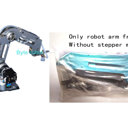 Full Metal Stepper Robot Arm 4 Aixs Mechanical Arm Bracket Sliding Table Unassembled Kit for Industrial Robot Model Stepper Claw