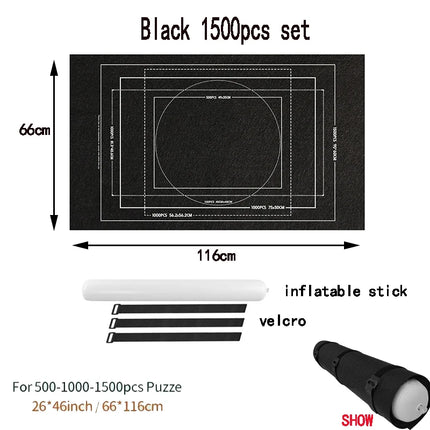 Professional Puzzle Roll Mat Blanket Felt Mat up to 1500/2000/3000 Pieces Accessories Puzzle Portable Travel Storage Bag