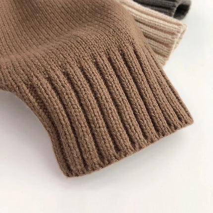 Korean Edition Boys and Girls Clothing Baby Sweater Toddler Knitted Sweater Newborn Knitted Long Sleeve Cotton Baby Pullover