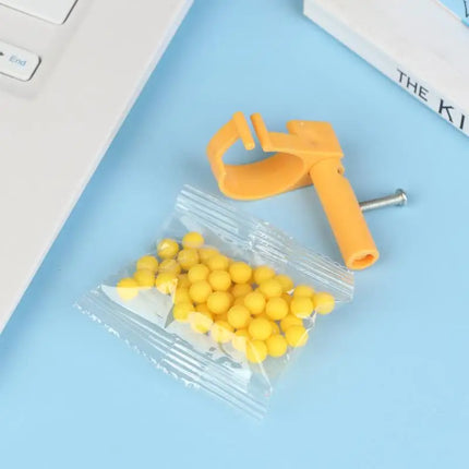 Z. 1/5Sets Hidden Mini Plastic Bullet Launcher Safe Launch Toy Gun Fun Prank Gadgets & Party Favors For Kids Adults