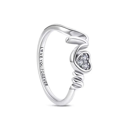 2025 New 925 Sterling Silver Shiny Classic Square Crown Heart-shaped Ring Exquisite Luxury Charm Jewelry Holiday Surprise Gifts