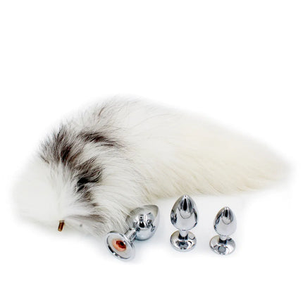 Changeable Anal Plug Fox Tails Metal Anal Sex Toys Butt plug Sex Games Role play Cosplay Toys  Drop Shipping