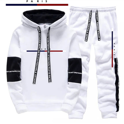 Paris Fashion Printed Men's Set/Hoodie/Pants Fall Daily Casual Sports Jogging Suit Urban Street Trend Pullover Sweatpants Outfit