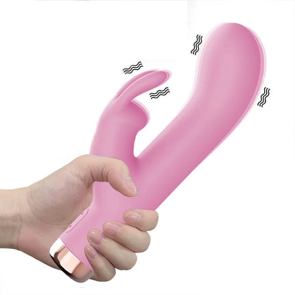 Powerful Clitoris Vagina Vibrator Ctimulator Vibration 2 in 1 Rabbit Dildo Vibrator Masturbation Tools for Women Sexy Adult Toys