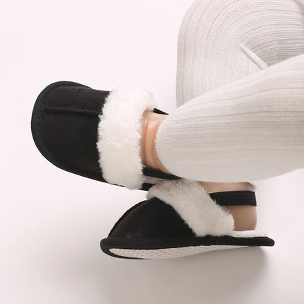 Newborn to 18 Months Children's Woolen Cotton Slippers Soft Soled Warm Baby Casual Shoes Cozy Footwear for Infants