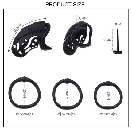 Intelligence Chastity Cage Men's Sm Conditioning Abstinence Plastic Penis Lock with Urethral Blockage Remote Control