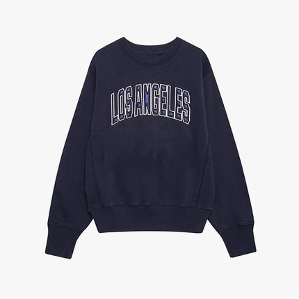 2025 Winter New North American Niche Classic Letter BING Printed Inner Fleece High Neck Loose Women's Sweatshirt