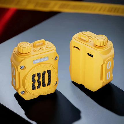 Portable Bluetooth Speaker Outdoor Mecha Style Mini Radio Hifi Music Box Wireles Music Player with TF Card Slot Type-C Charging