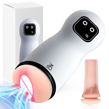 Male Masturbator Cup  Realistic Vagina Penis DelayTrainer Suction Men Masturbation waterproof pocket pussy For Adult Sex Toys 18