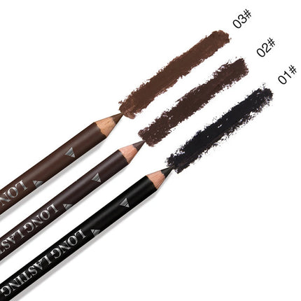 3pcs Waterproof Eyeliner Eyebrow Pencil Professional Long Lasting Natural Eye Brow Enhancers Non-smudge Eyeliner Eyes Cosmetics
