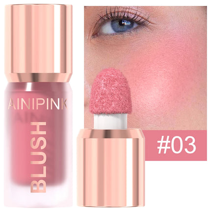 Matte Liquid Blush Waterproof High Pigmented Smooth Non-Sticky Peach Pink Coral Daily Makeup Multi-use Blushing Glow Christmas